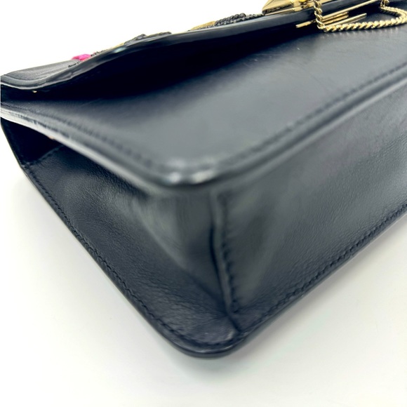 Valentino Garavani Black Leather Lipstick Demilune Rockstud Bag Preloved Purse - Picture 9 of 16